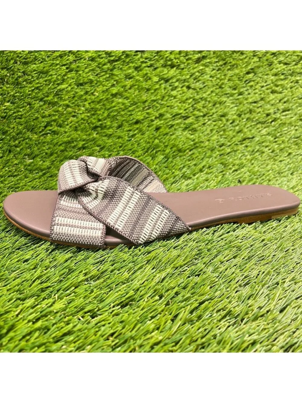 Rothy's The Knot Womens Size 10 Brown Taupe Beach Casual Outdoor Slide Sandals